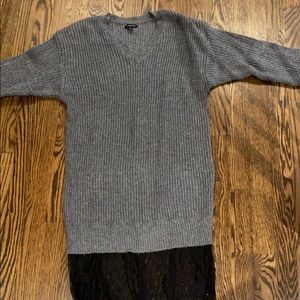 Who What Wear Sweater Dress with Lace Bottom